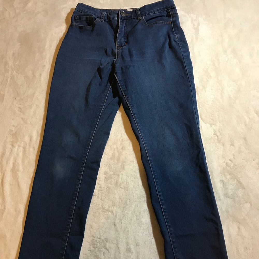High waisted skinny jeans